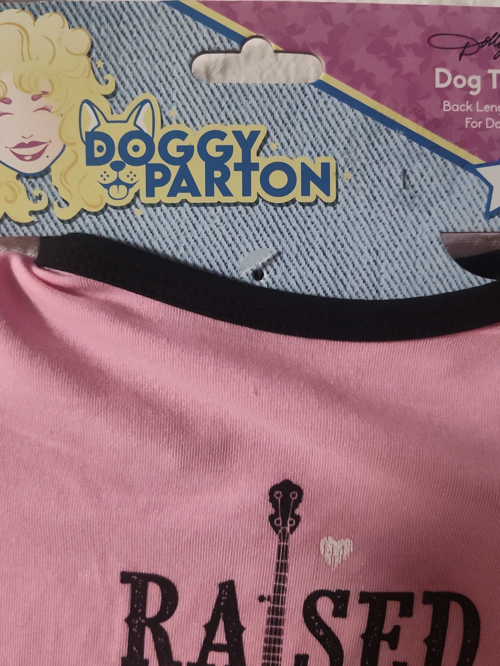 Doggy Parton Raised on Dolly Pink Doggy Graphic Shirt Size Small